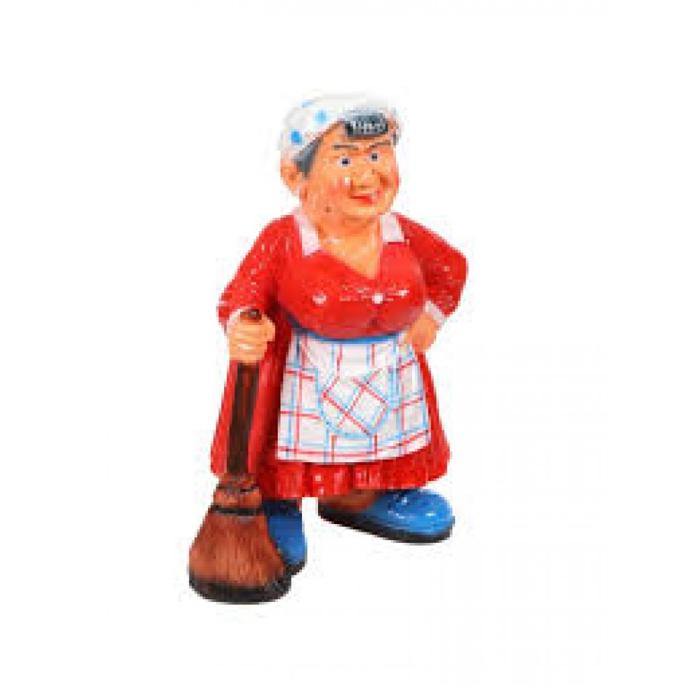 Фигура гипсовая садовая Теща с веником 84*55*40 см ПГФ0506