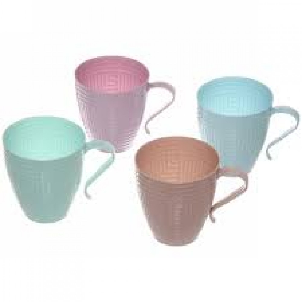 Кружка пластиковая 250мл Ассорти 4шт в наборе 345-211 Кружка пластиковая 250мл Ассорти 4шт в наборе 345-211