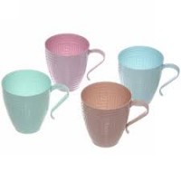 Кружка пластиковая 250мл Ассорти 4шт в наборе 345-211
