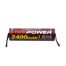 Аккумулятор 18650 2400mAh 4.2V с выводами LivePower G70 S763