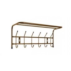 Вешалка настенная с полкой 6 крючков антик ВП6/А