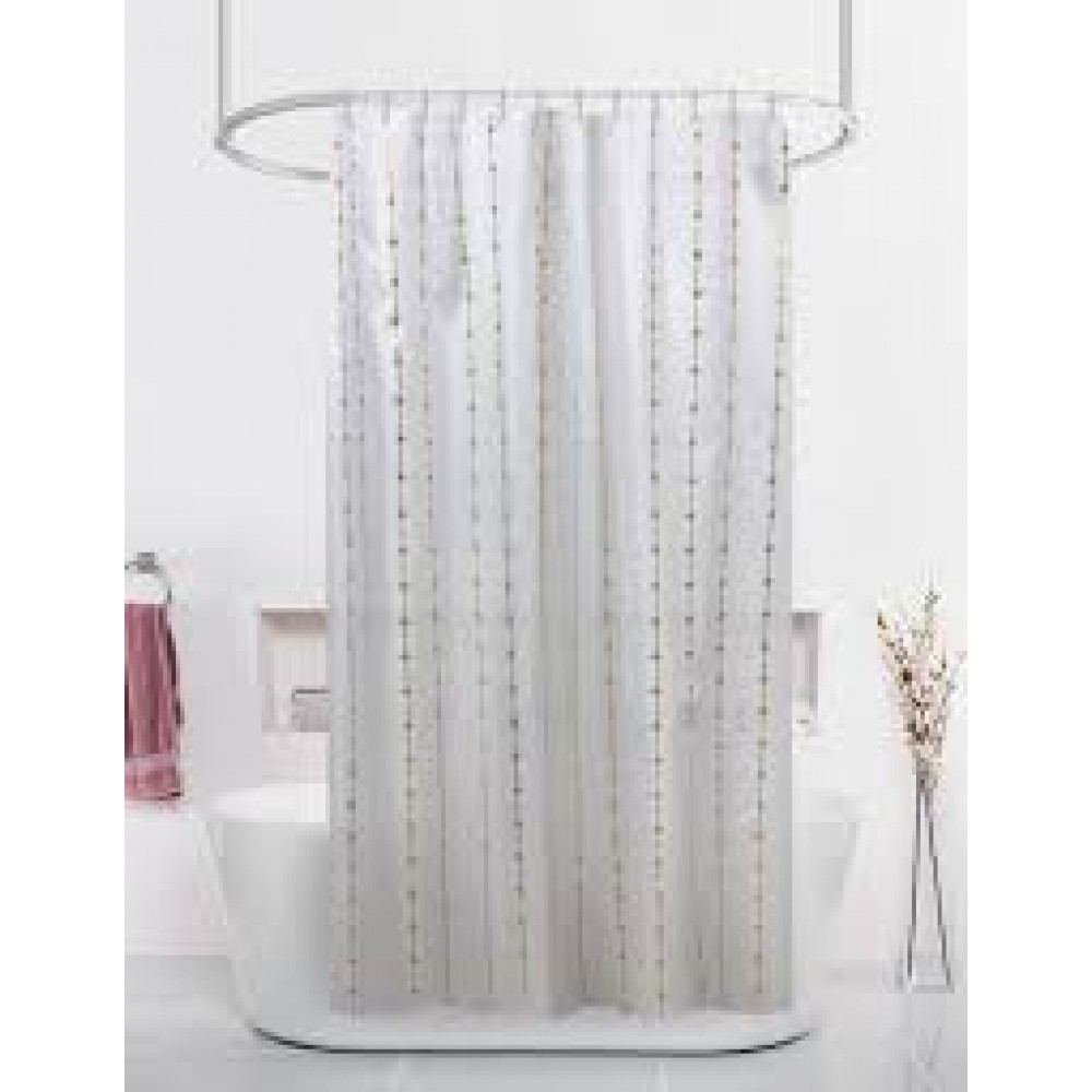 Шторка для ванной 180*200 Золотые линии ВТ-829912