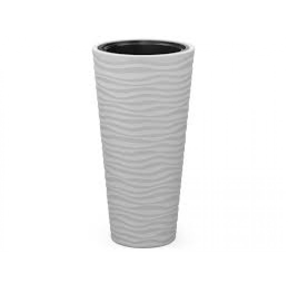 Кашпо Оазис 63л со вставкой 13л серое 