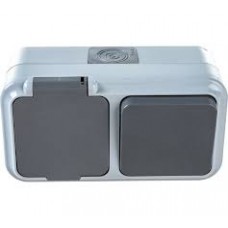 Выключатель+розетка  В-РЦ-653 1кл. б/з ip-54