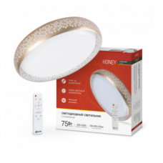 Светильник потолочный  светодиодный COMFORT HONEY 75Вт 230В 3000-6500К 6000Лм 500х120мм с ПДУ