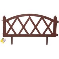 Ограждение садовое Вилла (1 секция 59*34см) коричневый 733-276
