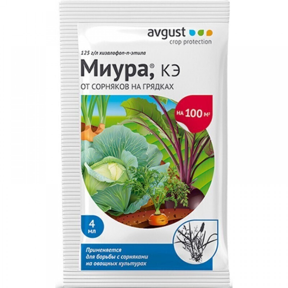 Средство Миура Avgust от сорняков избират.действия 4мл 