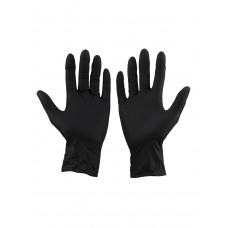 Перчатки хозяйственные виниловые черные L (50пар)
