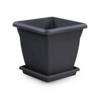Кашпо Вилла 45л антрацит с поддоном