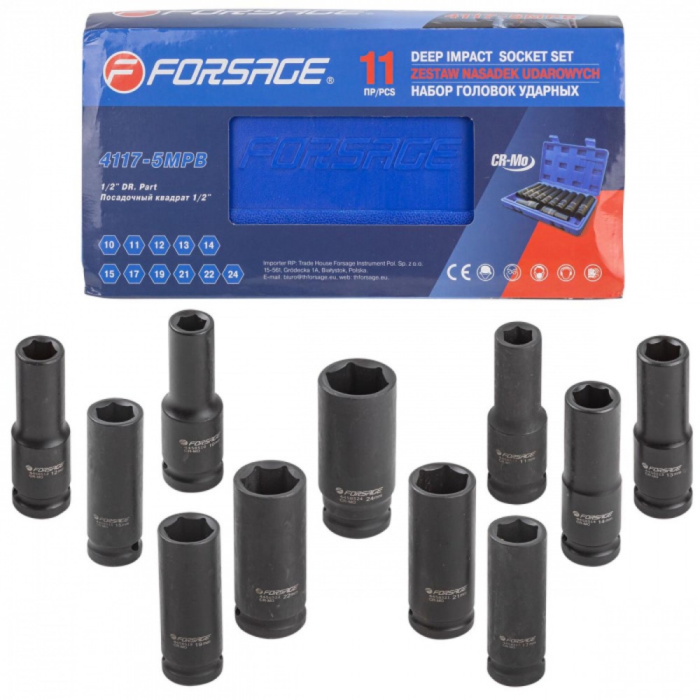Набор головок ударных глубоких - 11 пр. F-4117-5MPB 52549