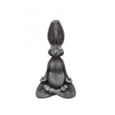 Фигура садовая полистоун Зайка ДЗЕН серебро Ф239с