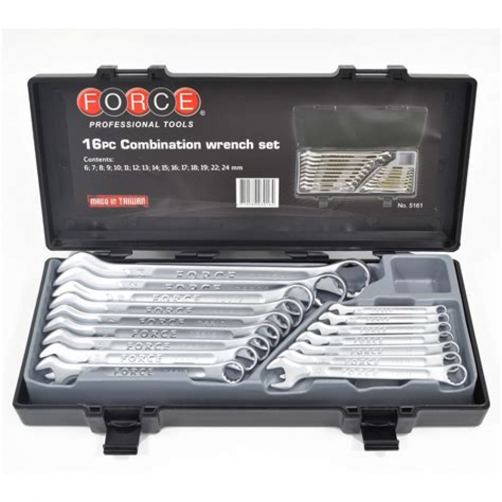 Набор ключей 16шт 6-24 рожково-накидные в кейсе F-5161 5450