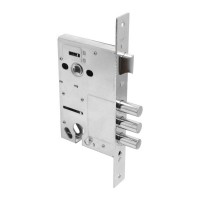 Корпус замка БУЛАТ ЗВ4-3(14).60.85.08 хром, без ручек, без ц/механизма (14938)