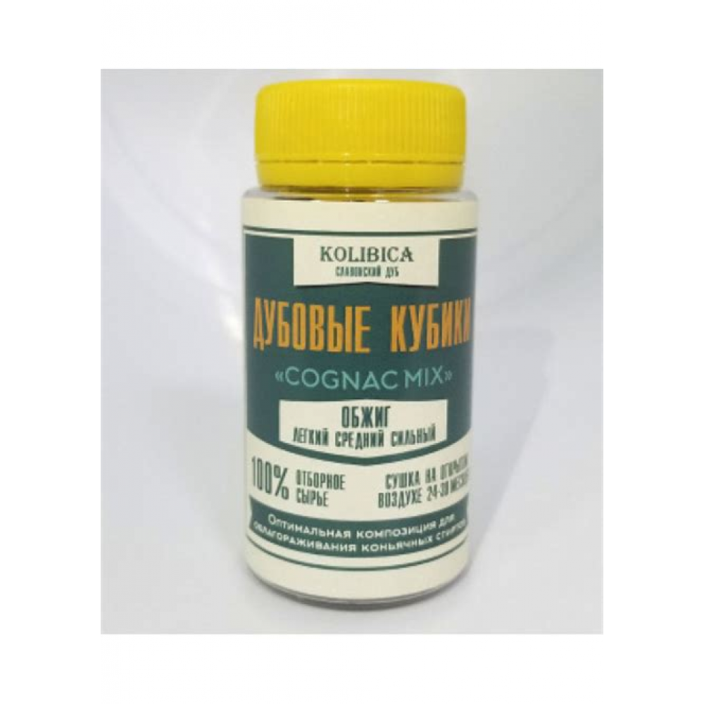 Кубики дубовые Bourbon MIX(смесь обжигов) 40 гр