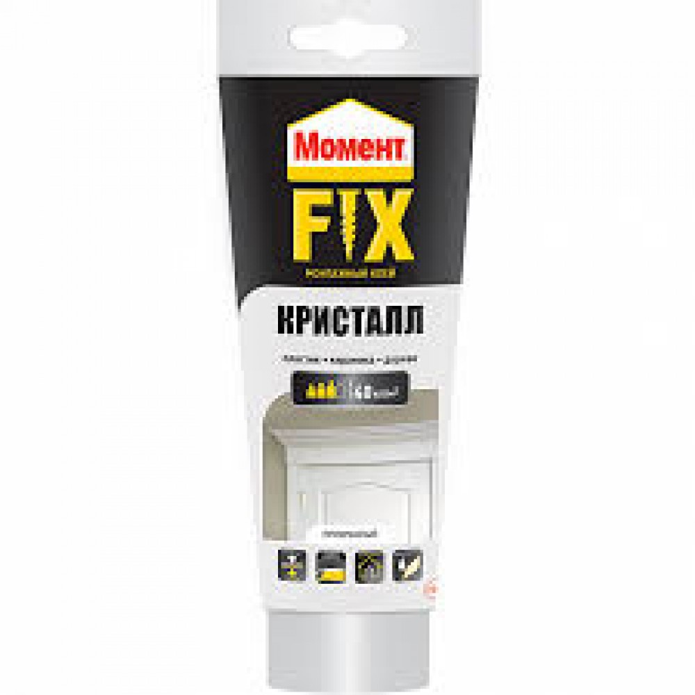 Клей монтажный Бесцветный Момент Кристалл FIX 185 мл (799)