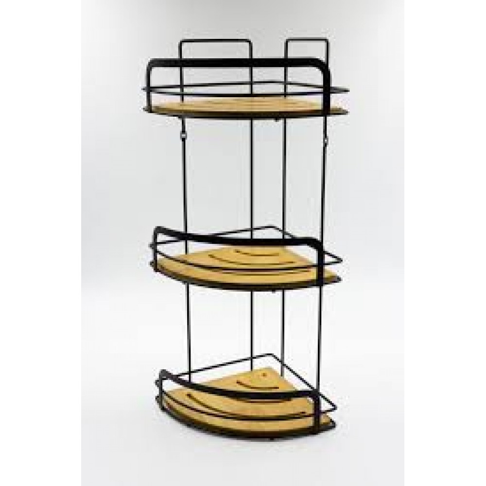 Полка д/ванной угловая 3 яруса БАМБУК 101247/13072