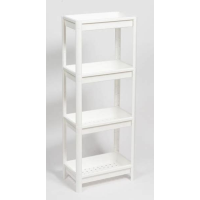 Этажерка VIKEA 4 яруса пластик белая 781406