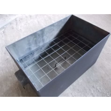 Коптильня горячего копчения прямоугольная 350*250*150мм нерж.1мм  кн13 