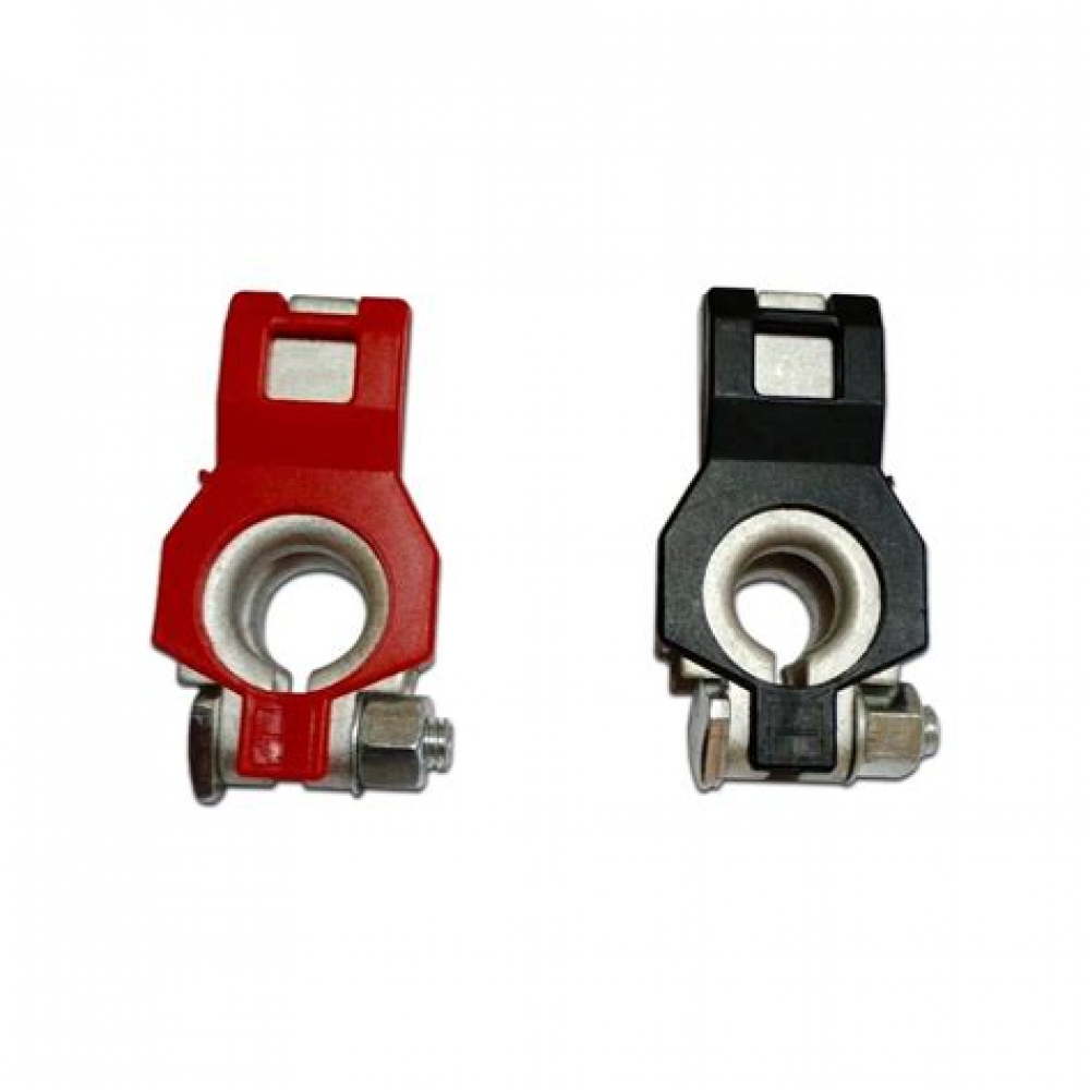 Клеммы аккумулятора AVS BTK-01A (ПЛАСТИКОВЫЙ КОЖУХ, черно-красные компл.2шт)