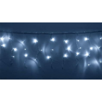 Гирлянда для дома БАХРОМА  130LED IP-20 8 реж. Белый,синий мерцает 130-303