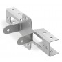 Крепление для столба металлическое 60х60мм/40х20мм ТИП "Х" Цинк
