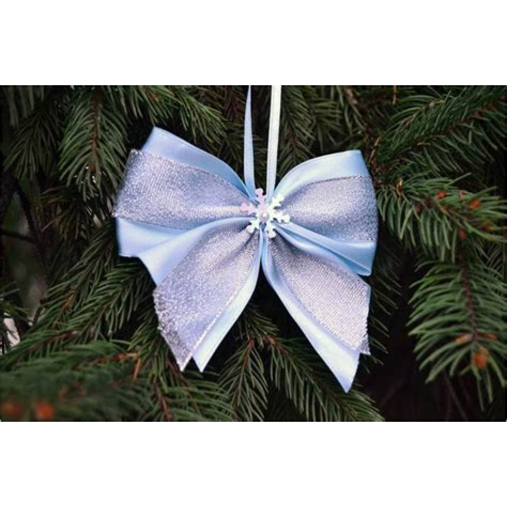 Бант на елку Блеск 12*14см (набор 2 шт), Серебро 185-0602 Бант на елку Блеск 12*14см (набор 2 шт), Серебро 185-0602