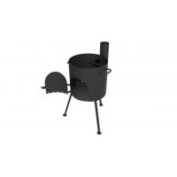 Печь под казан  8-10л с дымоходом металл 2мм