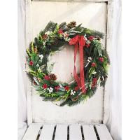 Венок хвойный новогодний Лесное очарование 30см 201-3749 АКЦИЯ