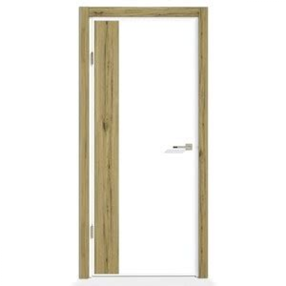 Полотно дверное L-20 200*60 эмаль белая/дуб медовый ХХХ АКЦИЯ 15%