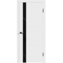 Полотно дверное L-21 200*80 эмаль белая/ лакобель черное ХХХ АКЦИЯ 15%