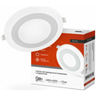 Светильник светодиодный потолочный RLP-BL  9Вт,220В,4000К 145мм c подсветкой белый