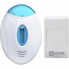 Звонок беспроводной 32 мелодии ЗБ-3 бело-голубой