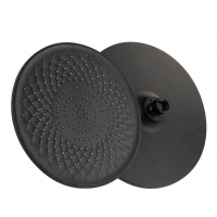 Лейка для тропического душа круглая черная (6142)