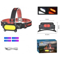 Фонарик налобный+аккумулятор 2шт+зарядка Micro YYC-1821-COB