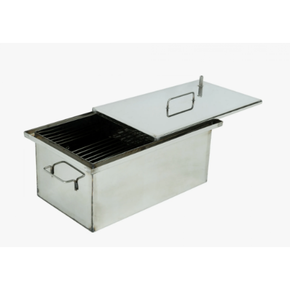 Коптильня горячего копчения прямоугольная 500х300х300мм (нерж 1,5мм)