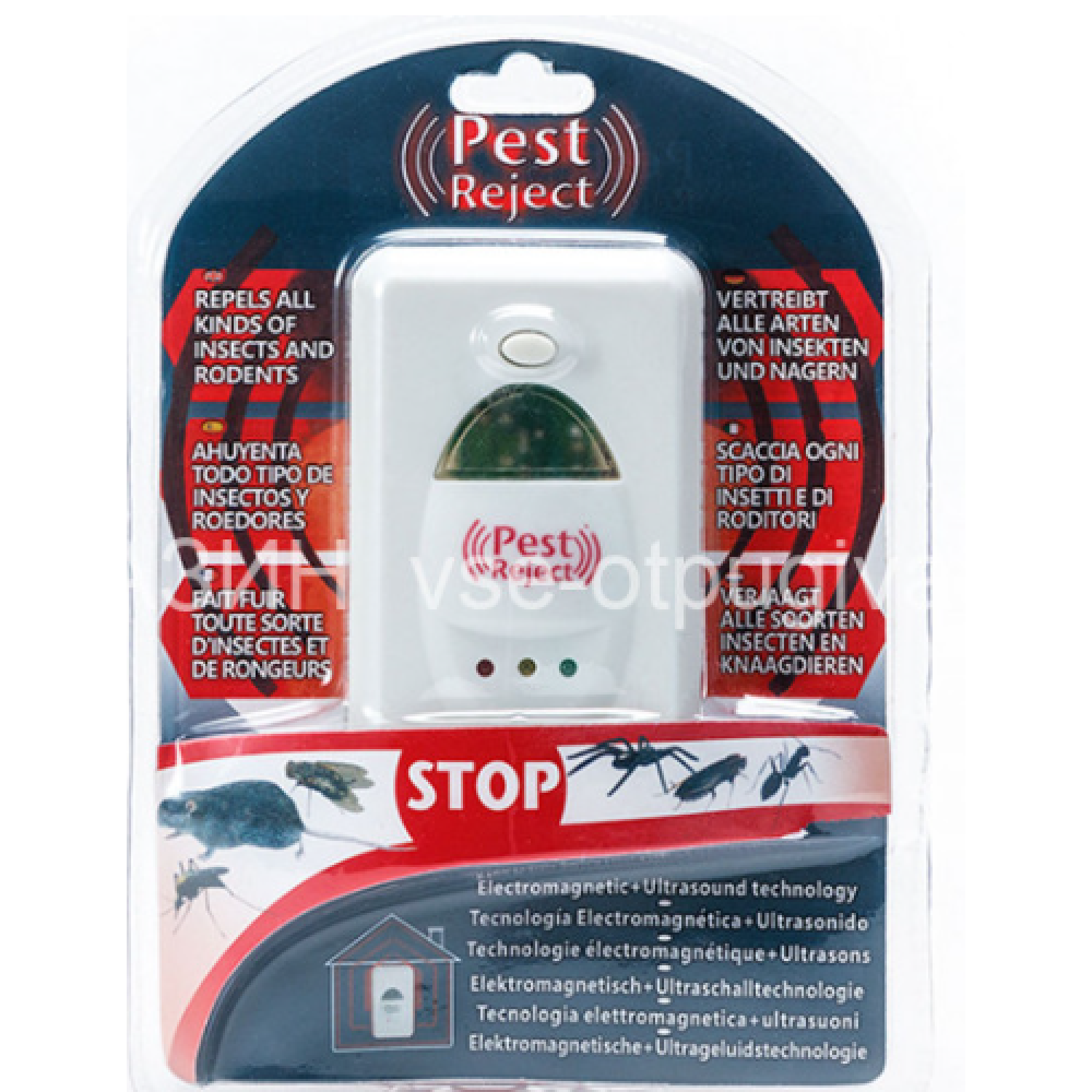 Отпугиватель ультразвуковой от грызунов PEST Reject 1-100