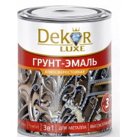 Грунт-эмаль по ржавчине 3 в 1 Белая DEKOR 0,9 кг.
