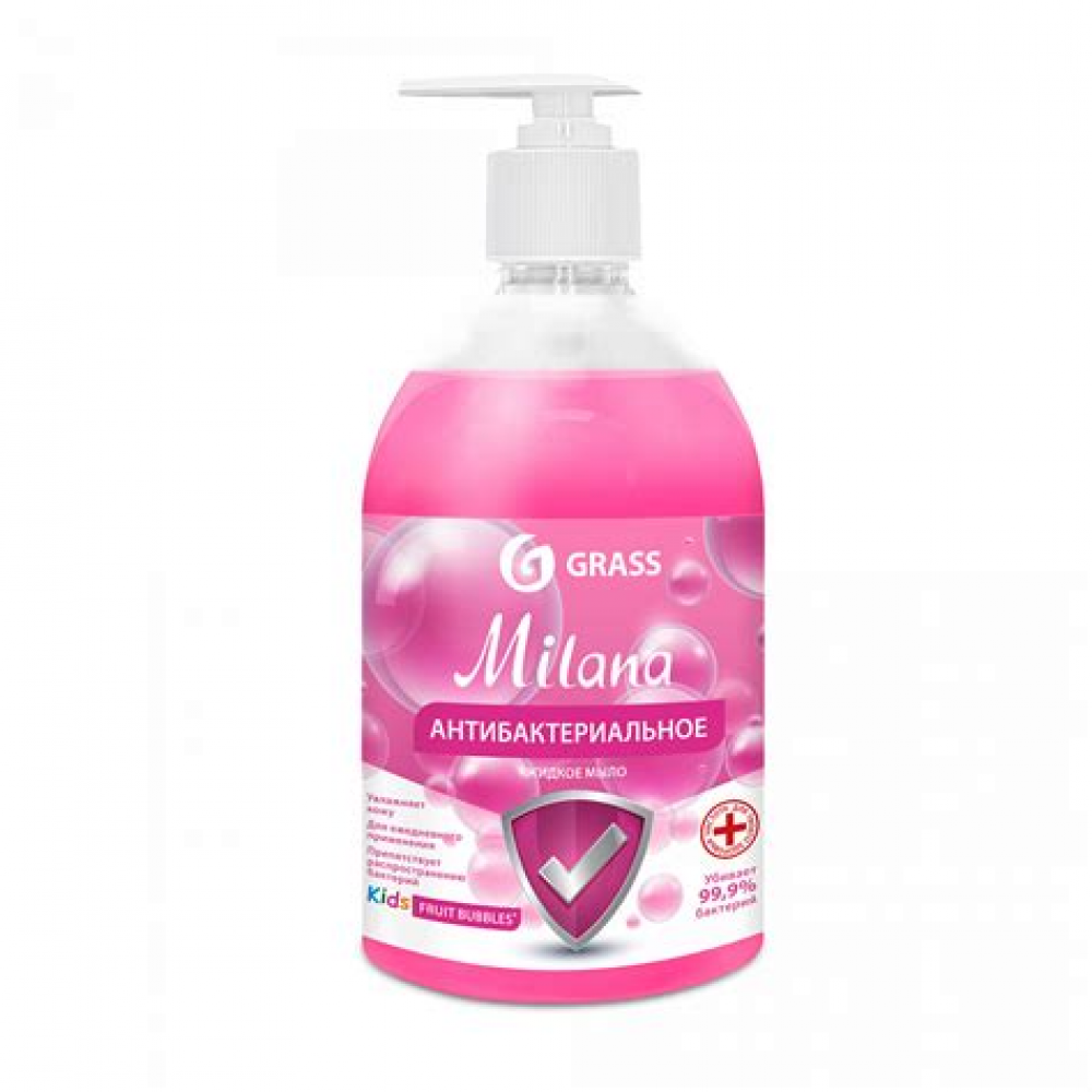 Крем-мыло жидкое антибак. Milana Kids Fruit bubbles (флакон 500 мл) 125347