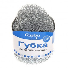 Губка для посуды металлическая 25 гр, 3 шт 970-993
