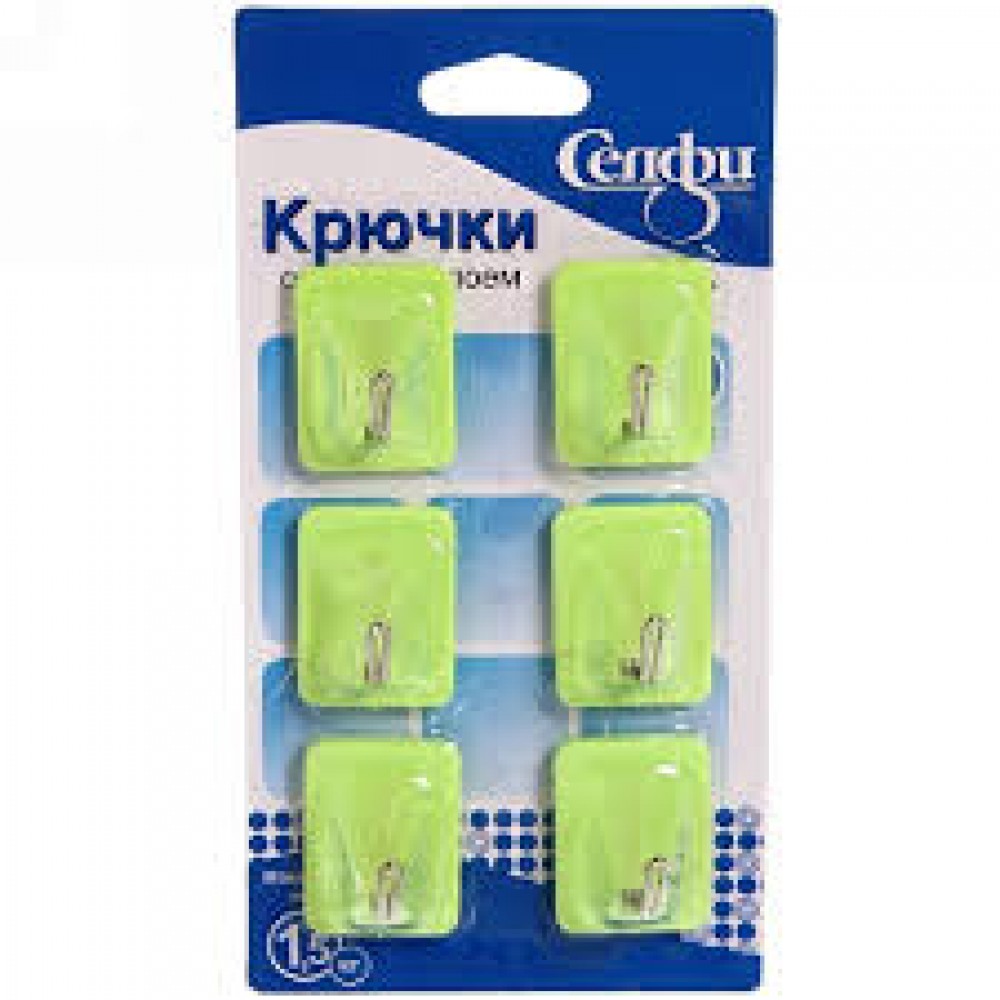 Крючки самоклеющиеся ИДЕЯДОМА 6шт 906-211/906-209