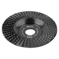 Круг обдирочный по дереву, плоский, посадочный диаметр 22,2 мм, 125 мм, грубая насечка 39527