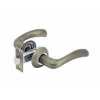 Комплект для двери FZ SET 02L 100 AB ручка+защелка мат.никель 115061