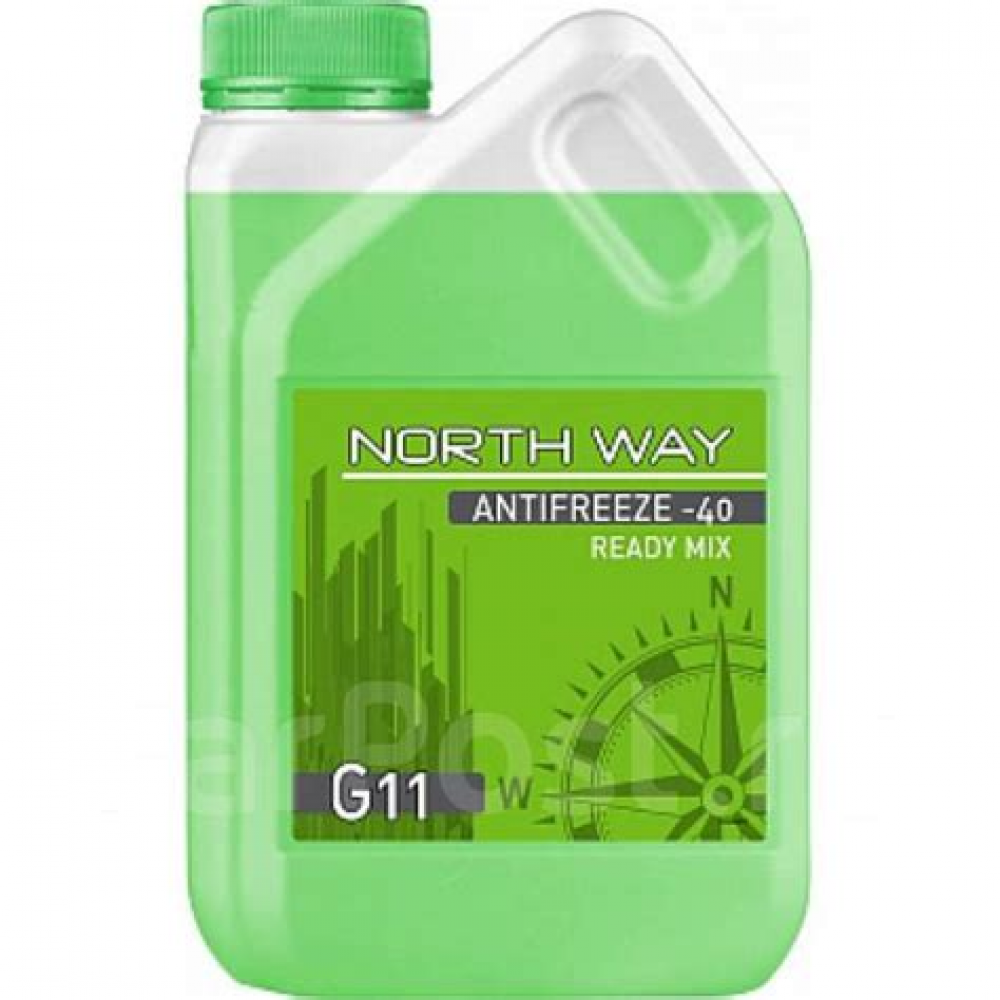 Антифриз зеленый  (-40С),10кг G11 NORTH WAY 
