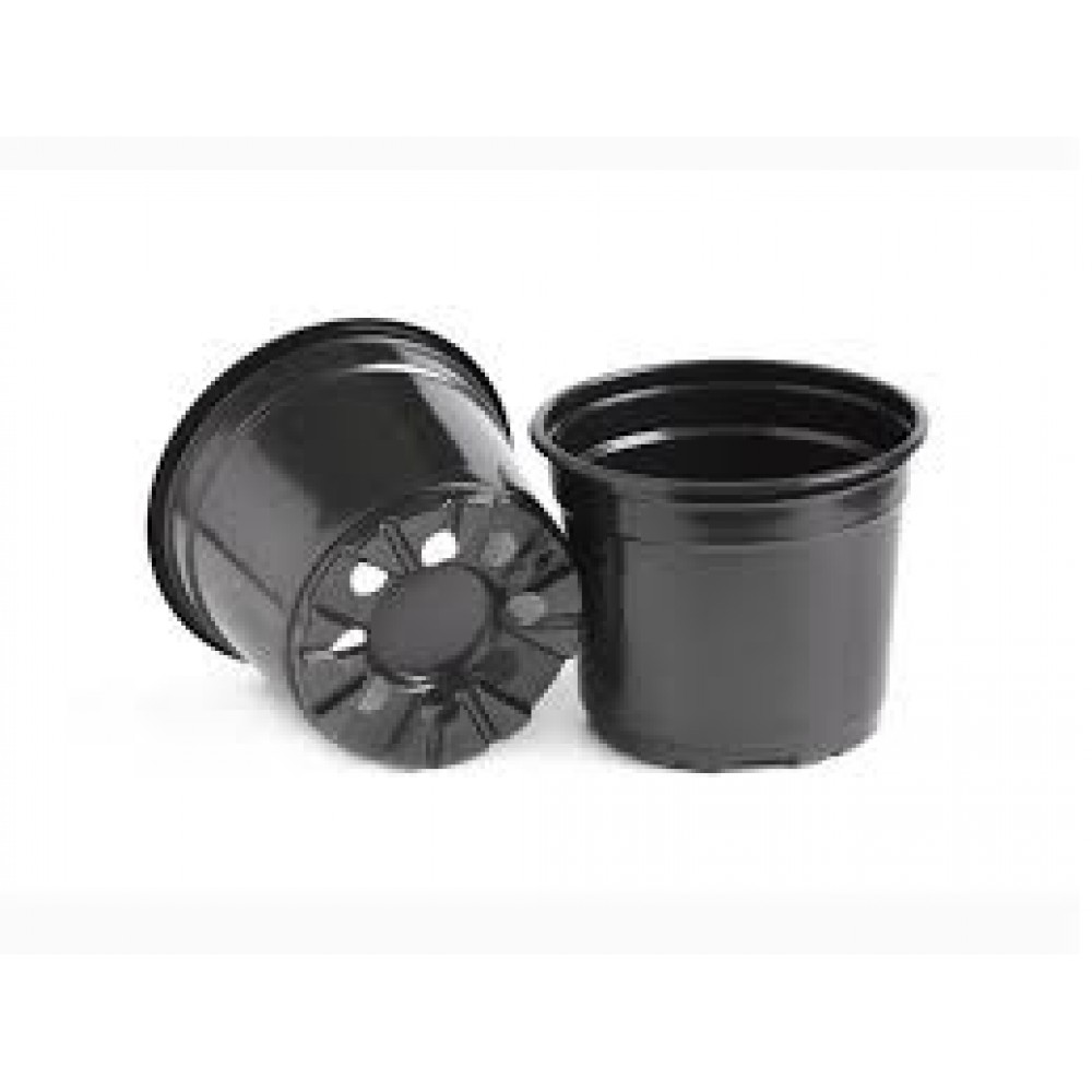 Горшок 1 л круглый черный D13