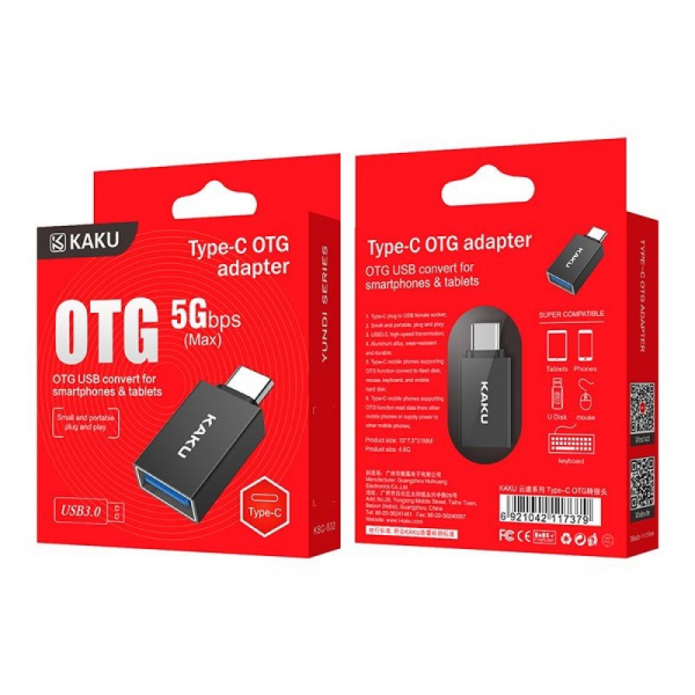 Переходник OTG(Type-C>USB) KSC-532