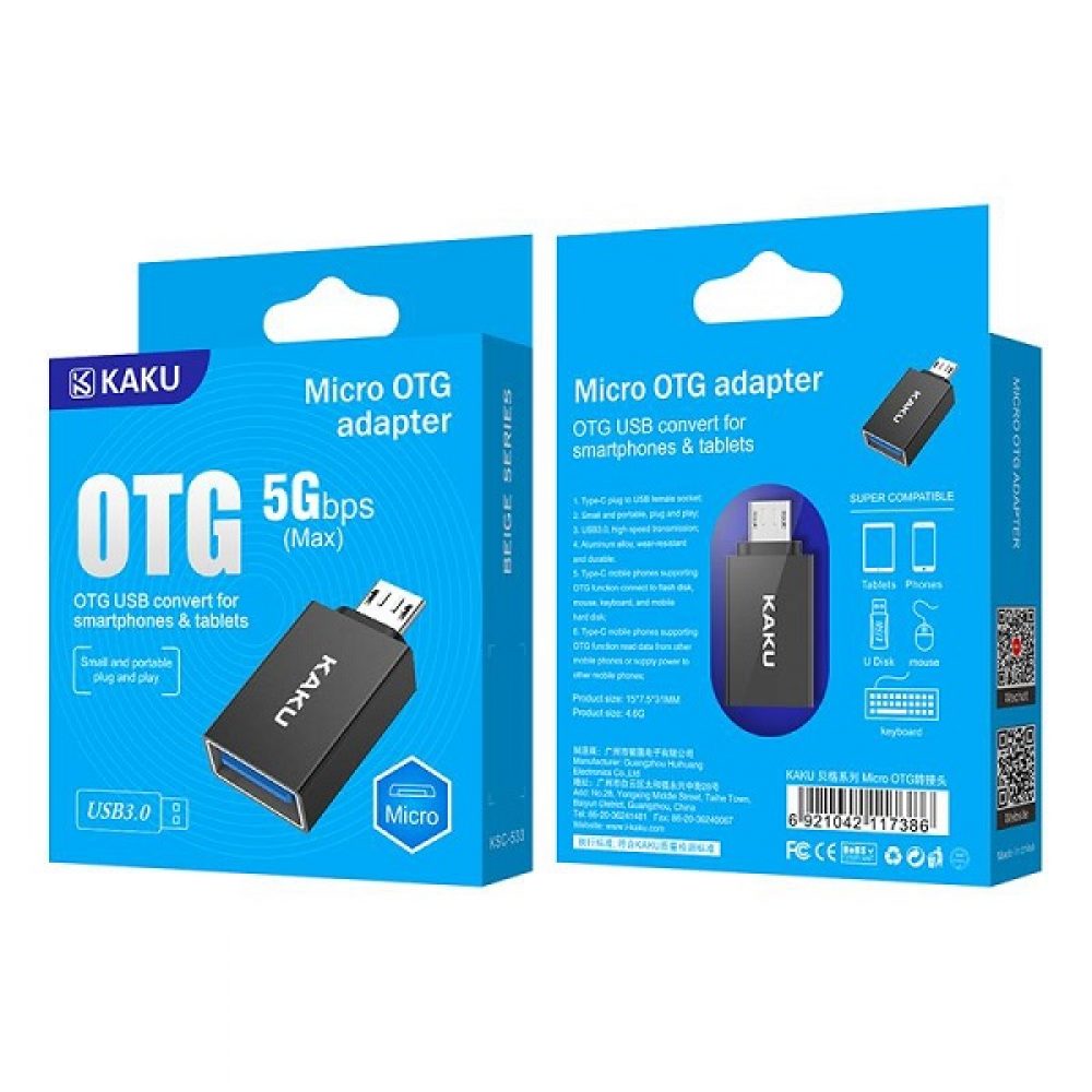Переходник OTG(Micro>USB) KSC-533