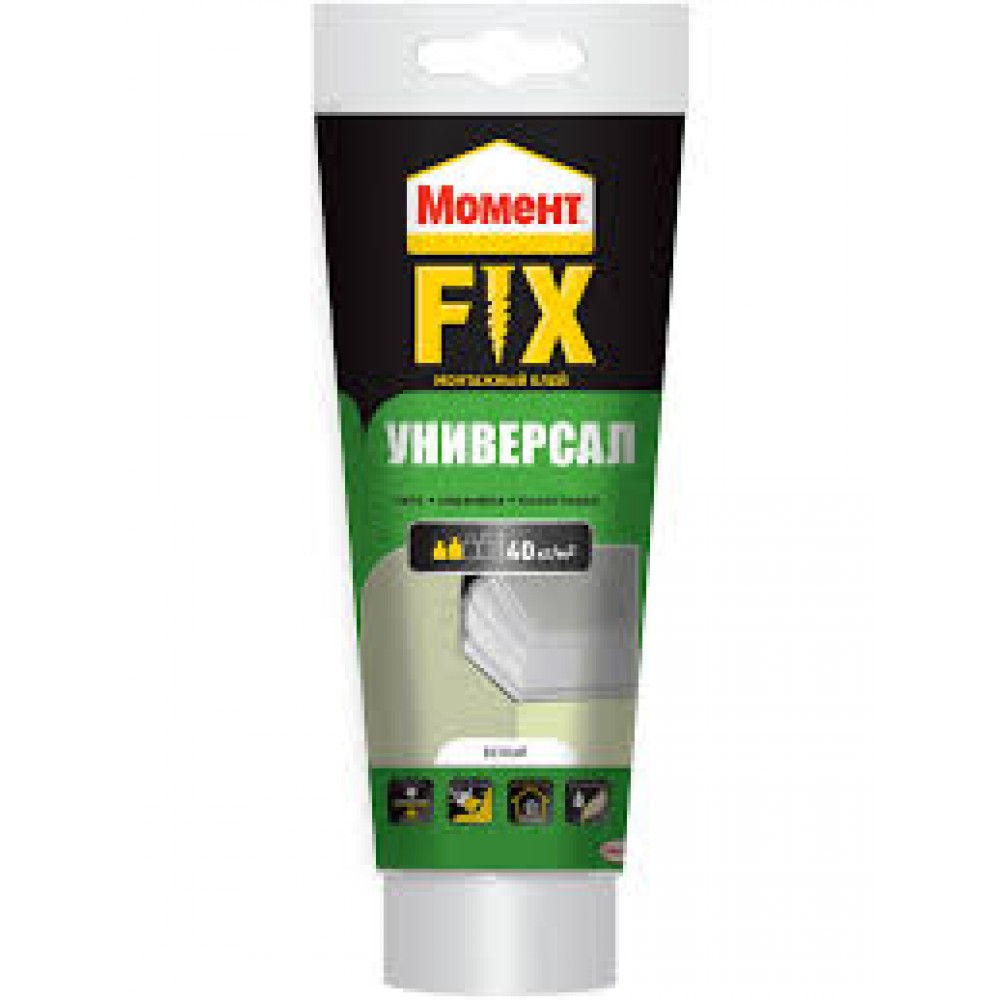 Клей монтажный Белый Момент Универсал FIX 250гр. (3720) Клей монтажный Белый Момент Универсал FIX 250гр. (3720)