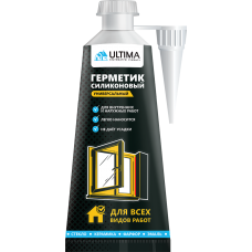 Герметик силиконовый универсальный белый Ultima U 80мл.