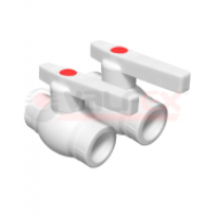 ППР Кран шаровый 50 белый полнопроходной (8/2) 10144050