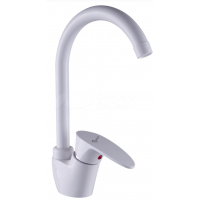 Смеситель для кухни PLSTART АБС высокий излив белый PL4105-8 ХХХ